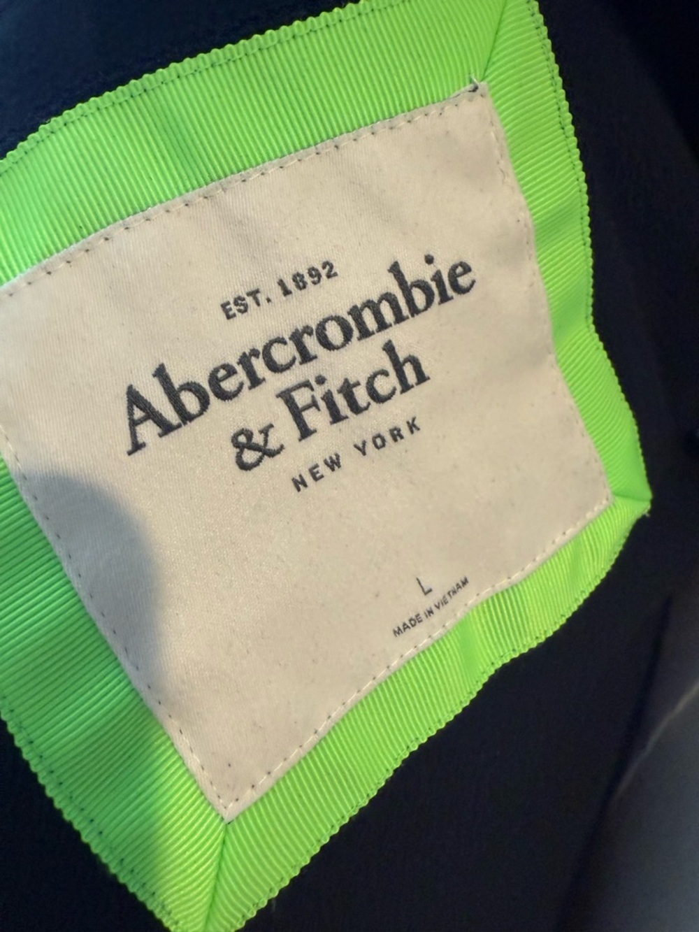 Abercrombie & Fitch Navy Quilted Puffer Vest View 4